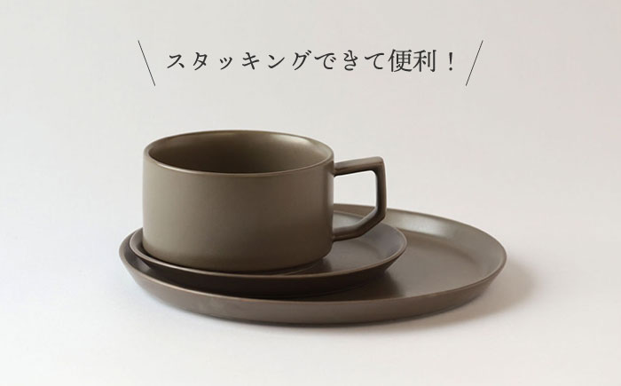 【波佐見焼】ベルシリーズ プレートS(15cm)/M(21cm) スープカップ 3点セット マットグレー 食器【康創窯】 [LD12]