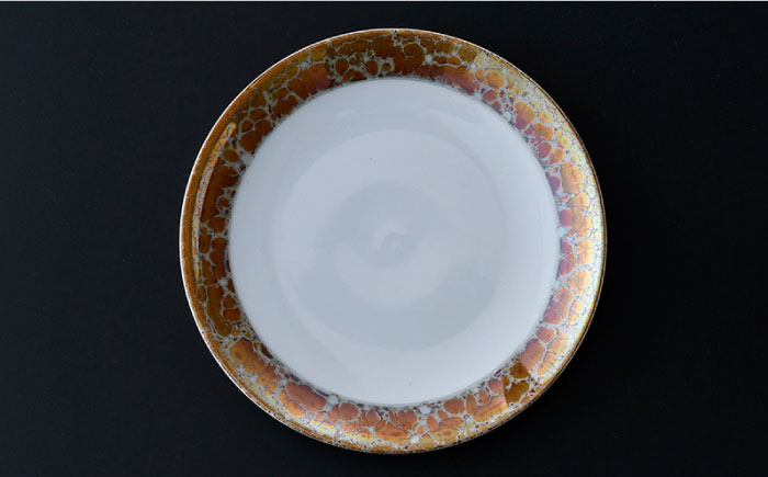 【波佐見焼】マーブル.HASAMI.「飴」5寸皿 プレート 5点セット【野下上絵】 [LE14]