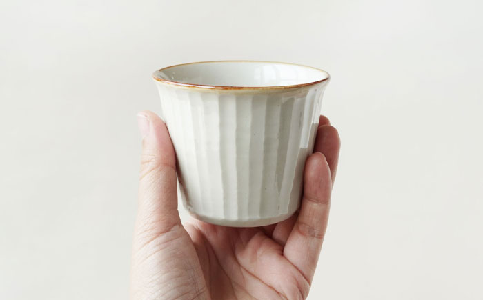 【波佐見焼】SHINOGI カップ 小 2点セット 生成【studio wani】 [MB68]