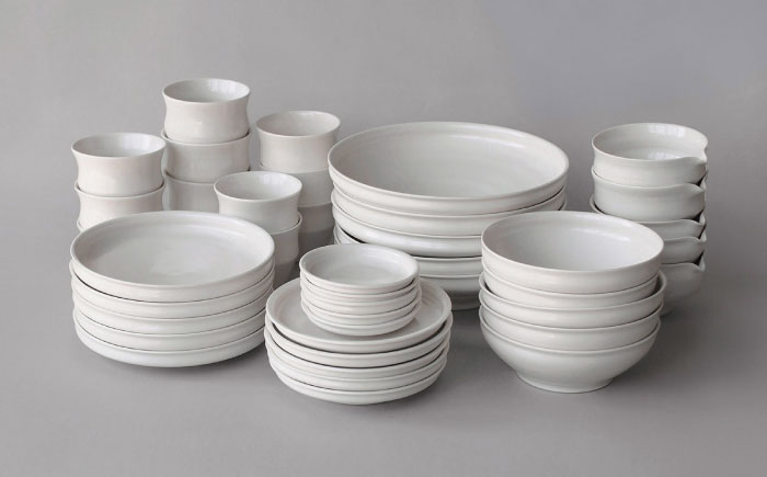 【波佐見焼】KINUシリーズ フルセット 40点（艶あり）【studio wani】 [MB89]