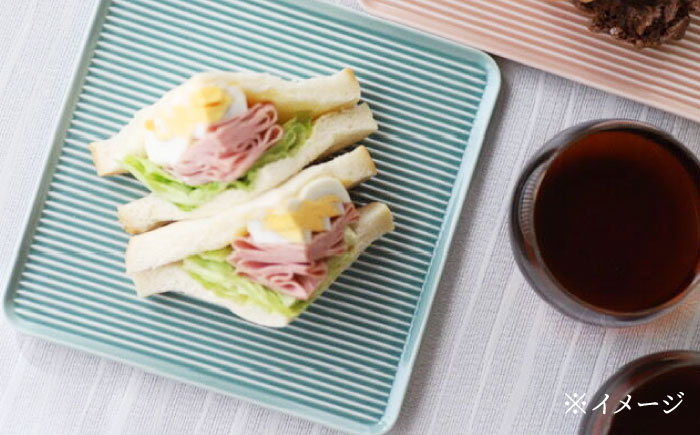 【波佐見焼】パン皿 2枚セット スカイブルー・ピンク【永泉】 [MC77]