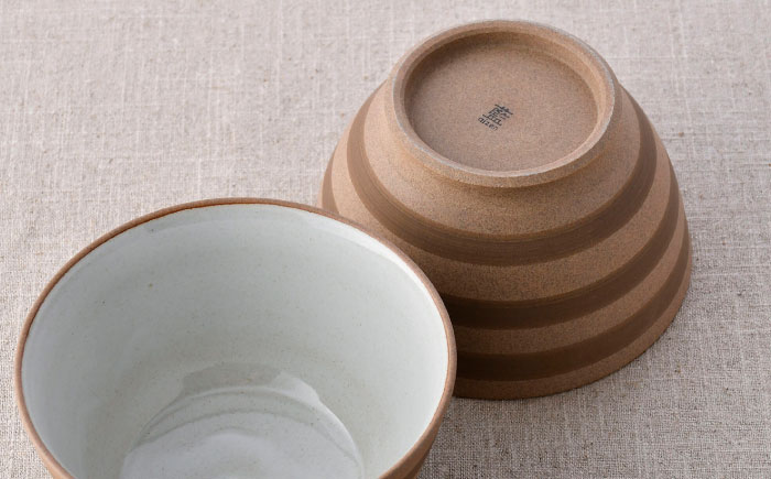 【波佐見焼】丼ぶりセット ボーダー 花柄 4点セット【舘山堂/団陶器】 [NB139]