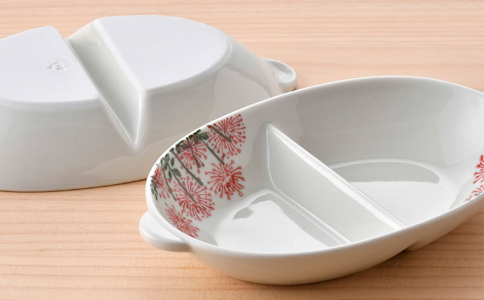 【波佐見焼】仕切鉢・イージー丼 花柄 オリジナルセット 4点【大貴セラミックス/協立陶器】 [NB158]