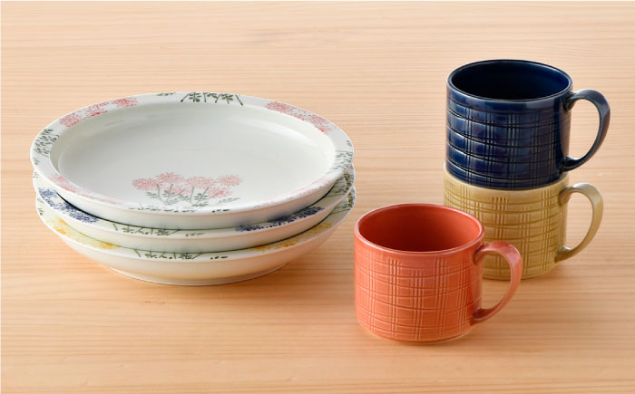 【波佐見焼】オリジナルセットアップ商品 パスタ皿 マグカップ【大貴セラミックス/トーエー】 [NB77]
