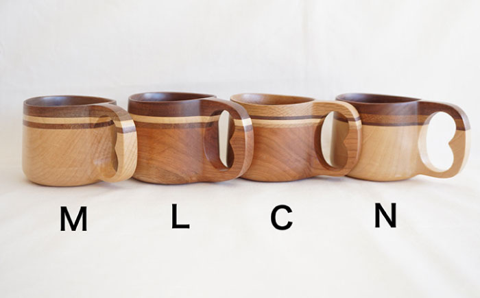 wooden 木製 マイ マグカップ （M）ククサ【木の工房あんくるうっど】 [NC09]