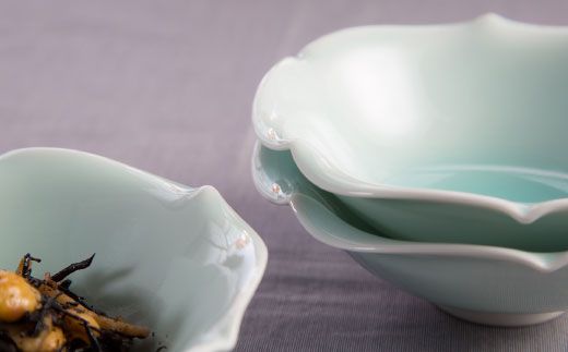 【波佐見焼】青磁 小鉢 揃 食器 皿 【西海陶器】 [OA105]
