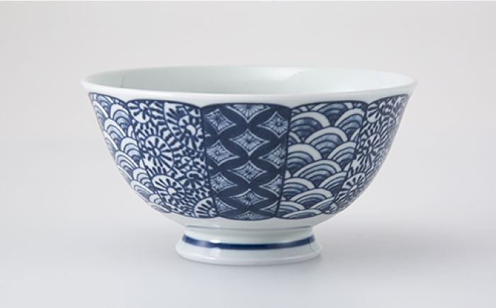 【波佐見焼】染錦文様 飯碗揃 茶碗 5点セット【西海陶器】 1 20635 [OA247]