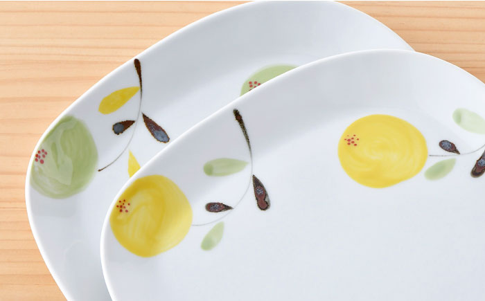 【波佐見焼】モコア スクエア プレート 2枚セット【陶豊】 [OE16]