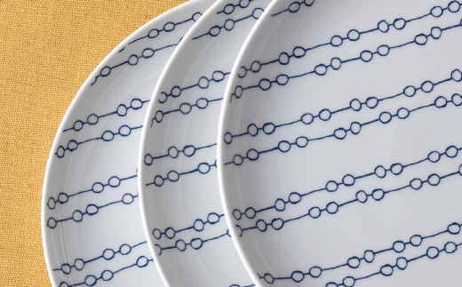 【波佐見焼】シュエット プレート大 メガネ5枚セット【福田陶器店】 [PA176]