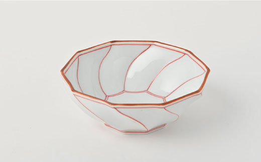 【波佐見焼】ねじり線 ねじり 小鉢 (赤)5個セット【福田陶器店】 [PA198]