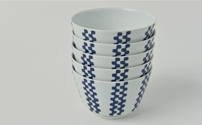 【波佐見焼】シュエット ミドル丼 どんぶり ナミ 5個セット【福田陶器店】 [PA235]