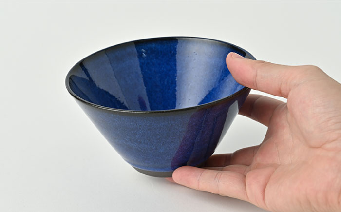 【波佐見焼】青流し 反鉢 （小） 瑠璃色 小鉢 5個セット【福田陶器店】 [PA253]