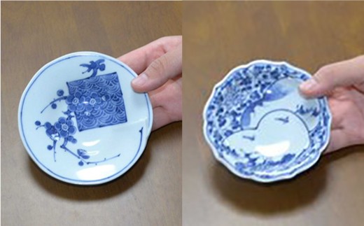 【波佐見焼】和波佐見紋 絵変わり十二種 小皿 小鉢 揃え 各五枚ずつ 食器 皿 【福田陶器店】 [PA27]