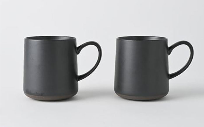【波佐見焼】【Fysm Color】Fマット 漆黒  マグカップ 2個セット 食器【福田陶器店】 [PA278]