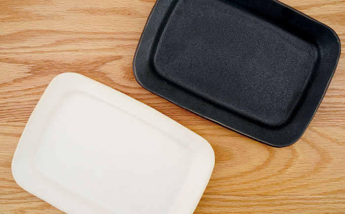 【波佐見焼】マット釉 ペア長角皿(ホワイト・ブラック) 食器 プレート【団陶器】 [PB123]