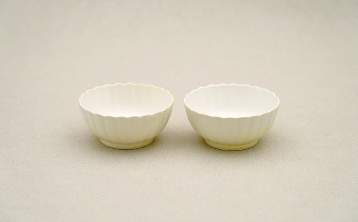 【波佐見焼】花しのぎ 丸小付 ペア 白【団陶器】 [PB185]