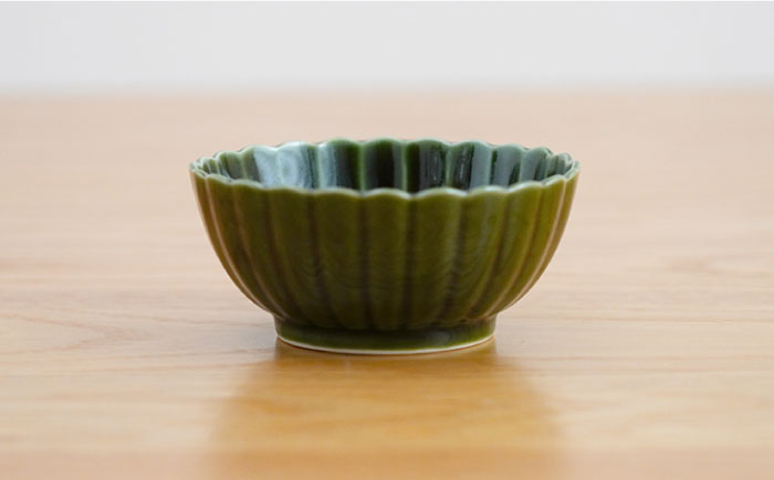 【波佐見焼】花しのぎ 丸小付 小鉢 （鶯茶・織部・藍） 3点セット【団陶器】 [PB99]