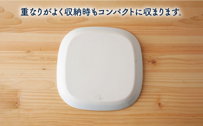 【波佐見焼】千段格子 フリートレイ （中） プレート 5枚セット【陶もと】 [PE27]