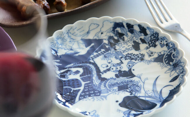 【波佐見焼】Aruhino 取皿 2枚セット フクロウ／カモノハシ【natural69】 [QA128]