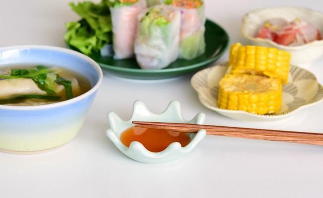 【波佐見焼】ミルククラウン 箸置き豆鉢 5色セット【natural69】 [QA134]