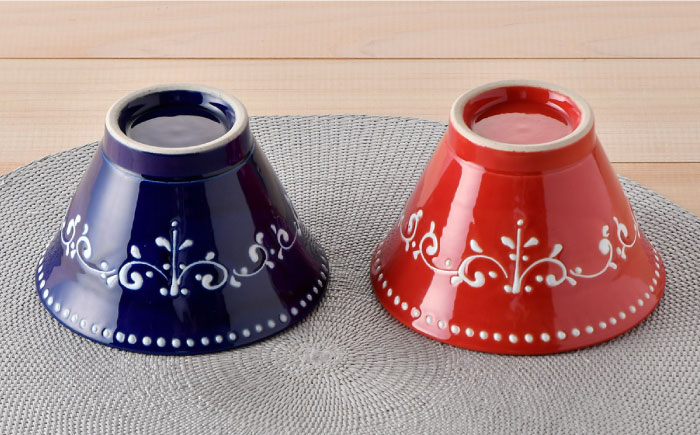 【波佐見焼】トルコ唐草 茶碗・ カップ  4点セット 湯呑み スープカップ どんぶり【トーエー】 [QC53]