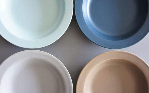 【波佐見焼】DAILY MAT シリーズ 20cm リム皿 お皿 4枚セット 食器 皿 【永峰製磁】【eiho】 [RA52]