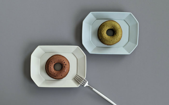 【波佐見焼】角 プレートМ DAILY MAT ペアセット ミントブルー＆アイボリー【永峰製磁 eiho】 [RA73]