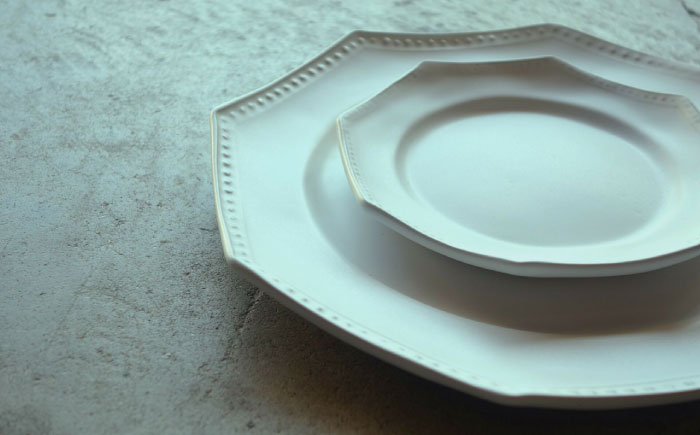 【波佐見焼】白釉 オクトゴナル皿（大・小）・長皿 計15枚セット【吉田健宗】 [RB20]