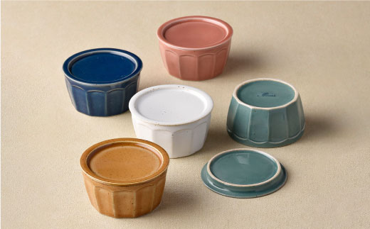 【波佐見焼】カラー5色蓋物 小皿 スープカップ カップ  食器 皿 【舘山堂】 [RC11]