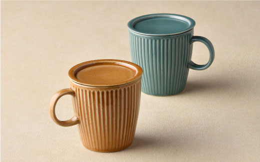 【波佐見焼】カラー蓋付マグカップ スープマグ カップ 小皿  食器 皿 【舘山堂】 [RC12]