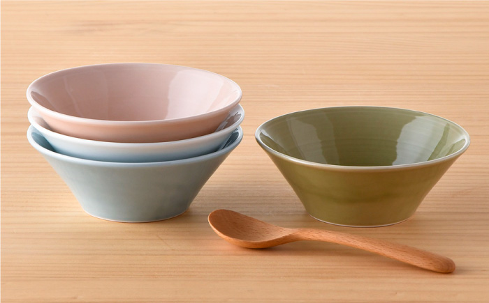 【波佐見焼】パステルカラー 4色 高台 小鉢 小皿 食器 ボウル 【舘山堂】 [RC25]