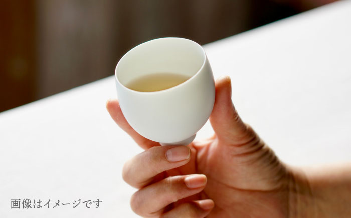 【波佐見焼】白磁片口とペア茶杯と茶托 5点セット【アトリエビスク】 [RD34]