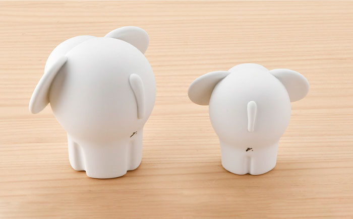 【波佐見焼】 置物 ・新ぞう大小（無釉・つや無し） インテリア 陶器 雑貨 【アトリエやま】 [RE07]