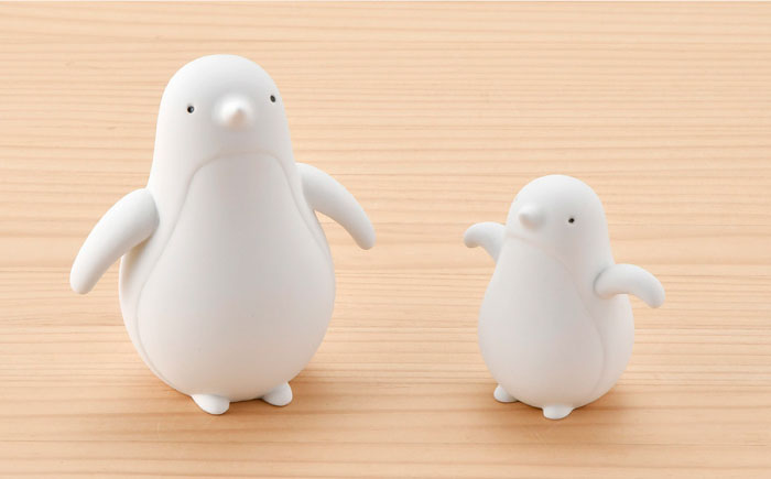 【波佐見焼】 置物 ・ペンギン大小（無釉・つや無し） インテリア 陶器 雑貨 【アトリエやま】 [RE08]