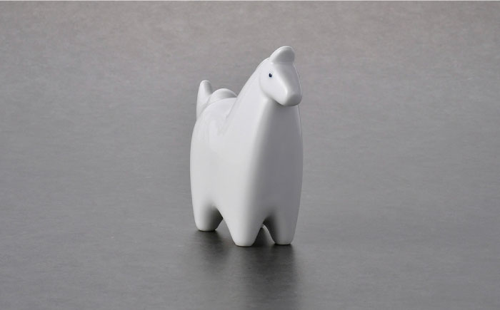 【波佐見焼】2026年 干支飾り 馬（大） 1点（白磁・つやあり）【アトリエやま】 [RE28]