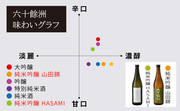 【全12回定期便】六十餘洲 純米吟醸/純米吟醸HASAMI2本セット （各720ml）【今里酒店】 [SA29]