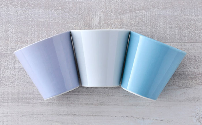 【波佐見焼】ミニ コップ（ホワイト/ミルキーパープル/ミルキーブルー） タンブラー 3色セット【ROXY・HASAMI】 [SB158]