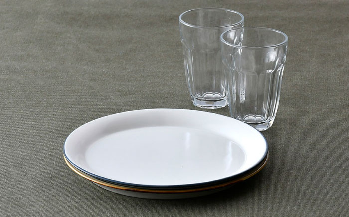 【波佐見焼】プレート（渕錆ライン/渕青ライン） ペアセット パスタ皿【ROXY・HASAMI】 [SB162]