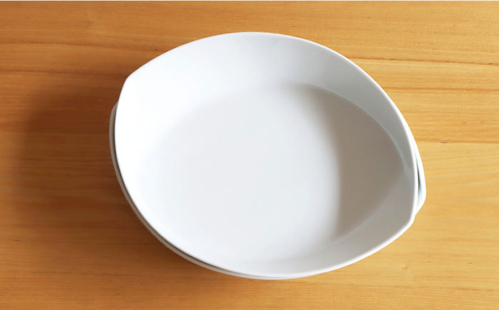 【白山陶器】【グッドデザイン賞受賞】リーヴズ パスタ プレート 食器 カレー皿 白磁 2枚セット【波佐見焼】[TA122]