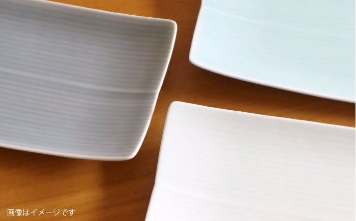 【白山陶器】【長方皿】長焼皿 グレイ 5枚セット [TA152]