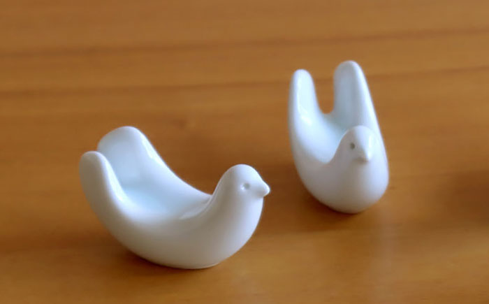 【白山陶器】【とり型はしおき】はしおき5客揃え [TA159]