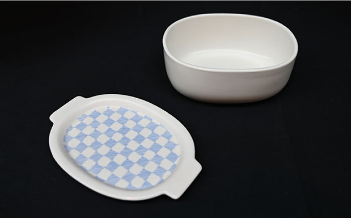 【波佐見焼】オーブンウェア グラタン皿 和市松青 3点セット 耐熱食器 オーブン可【協立陶器】 [TC63]