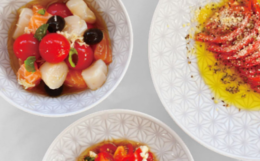 【波佐見焼】《限定カラー》麻の葉 グレー ボウル Mサイズ 5個 セット【聖栄陶器】 [TG19]