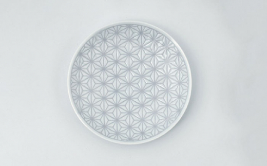 【波佐見焼】《限定カラー》麻の葉 グレー プレート Lサイズ 2枚【聖栄陶器】 [TG21]