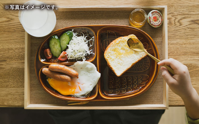 【波佐見焼】bird プレート 2点セット（茶×ホワイト） 【アイユー】 [UA38]