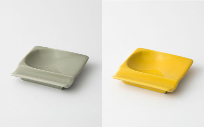 【波佐見焼】e丼eプレート・重宝皿セット どんぶり プレート（イエロー×ベージュ）【アイユー】 [UA49]