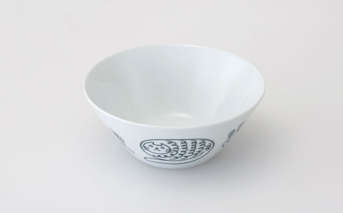 【波佐見焼】Pebble Ceramic Studioコラボ Catサラダボウル 2個【アイユー】 [UA69]