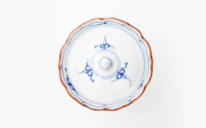 【波佐見焼】渕瓔珞（青） 桔梗渕杵型小吸物 2点セット【FOURGRACE】 [UG01]