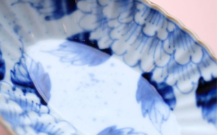 【波佐見焼】吹墨牡丹絵 菊割小鉢 2枚セット【FOURGRACE】 [UG11]