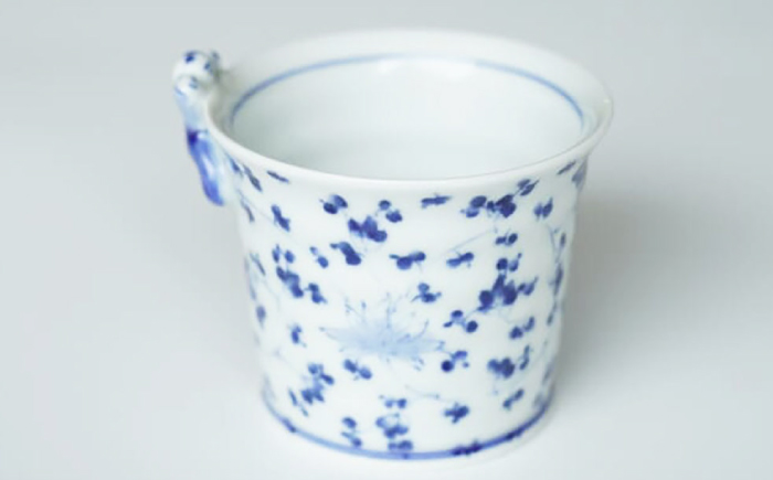 【波佐見焼】一閑人煎茶・そば猪口 藍唐草・木の実唐草 ペアセット【FOURGRACE】 [UG15]